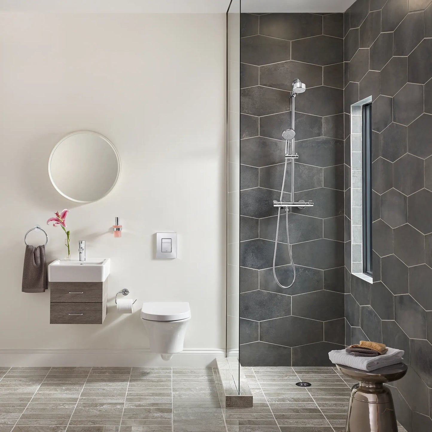 Grohe Tempesta Cosmopolitan 100 Shower Head, 4" - 4 Sprays, 6.6 L/min (1.75 gpm) - 26043