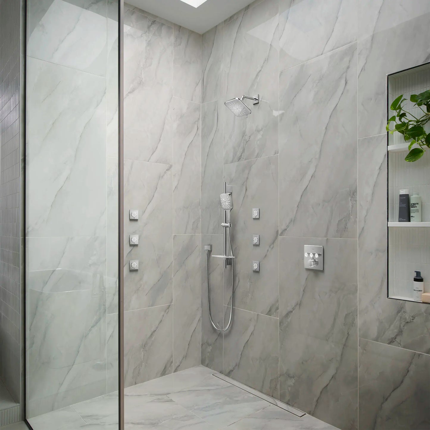 Grohe Rainshower SmartActive Shower Head, 6-1/2" - 3 Sprays, 1.75 GPM (6.6 L/min) - 26797