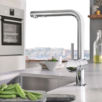 Grohe Minta Single-Handle Pull-Out Kitchen Faucet Dual Spray (1.75 gpm) - 30300