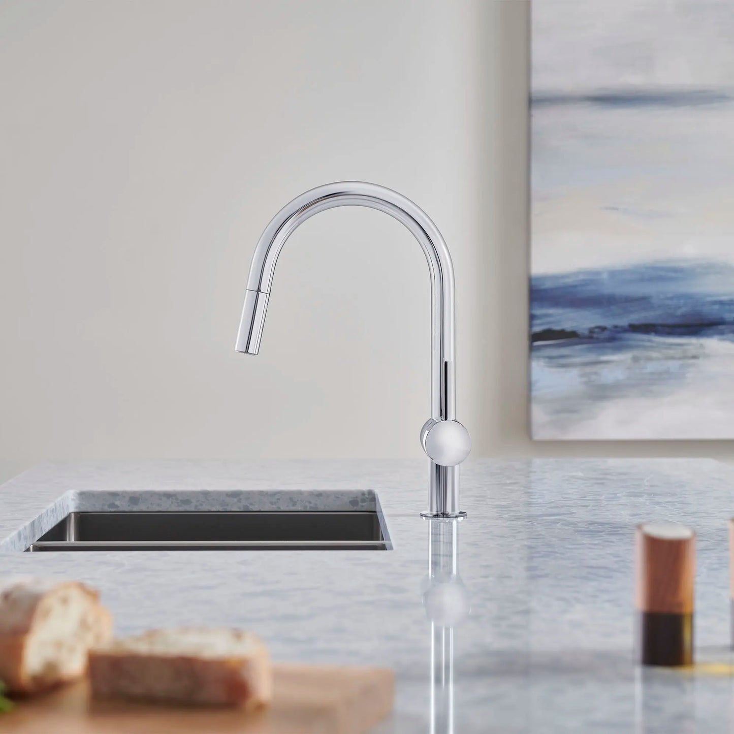 Grohe Minta Single-Handle Pull Down Kitchen Faucet Dual Spray 1.75 gpm - 31378