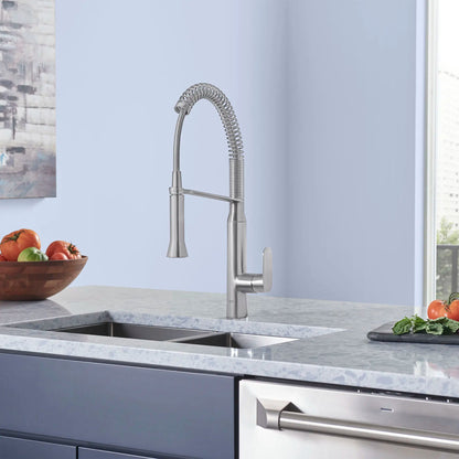 Grohe K7 Medium Single-Handle Semi-Pro Dual Spray Kitchen Faucet 1.75 GPM