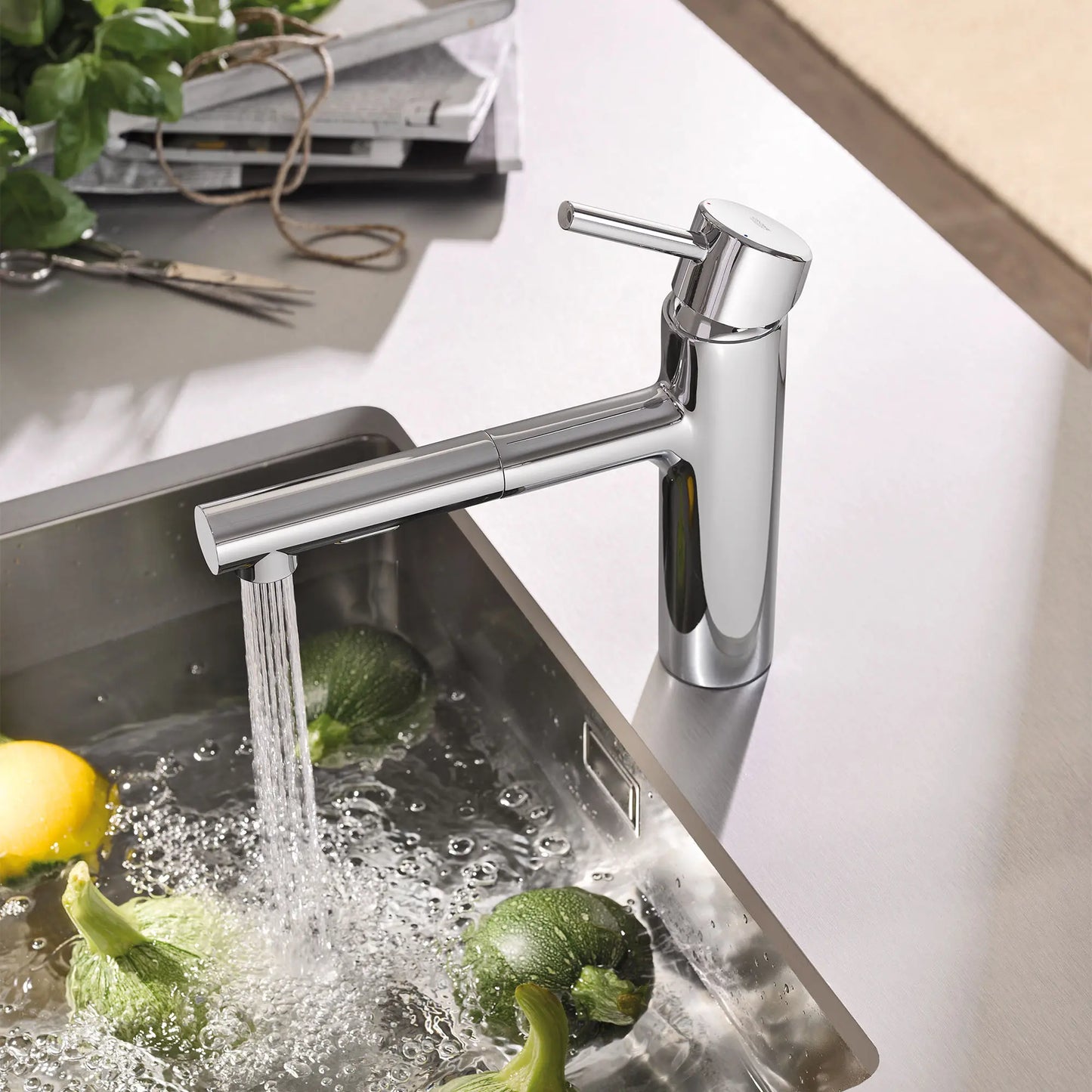 Grohe Concetto Single-Handle Pull-Out Kitchen Faucet Dual Spray (1.5 gpm) - 31453