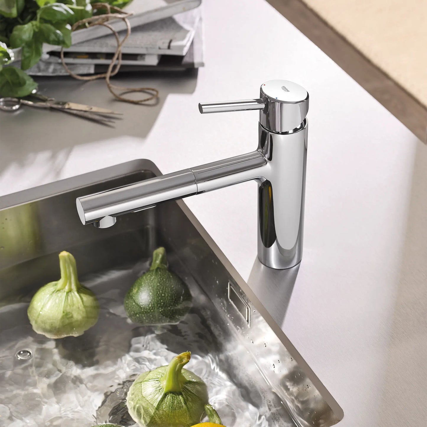 Grohe Concetto Single-Handle Pull-Out Kitchen Faucet Dual Spray (1.5 gpm) - 31453