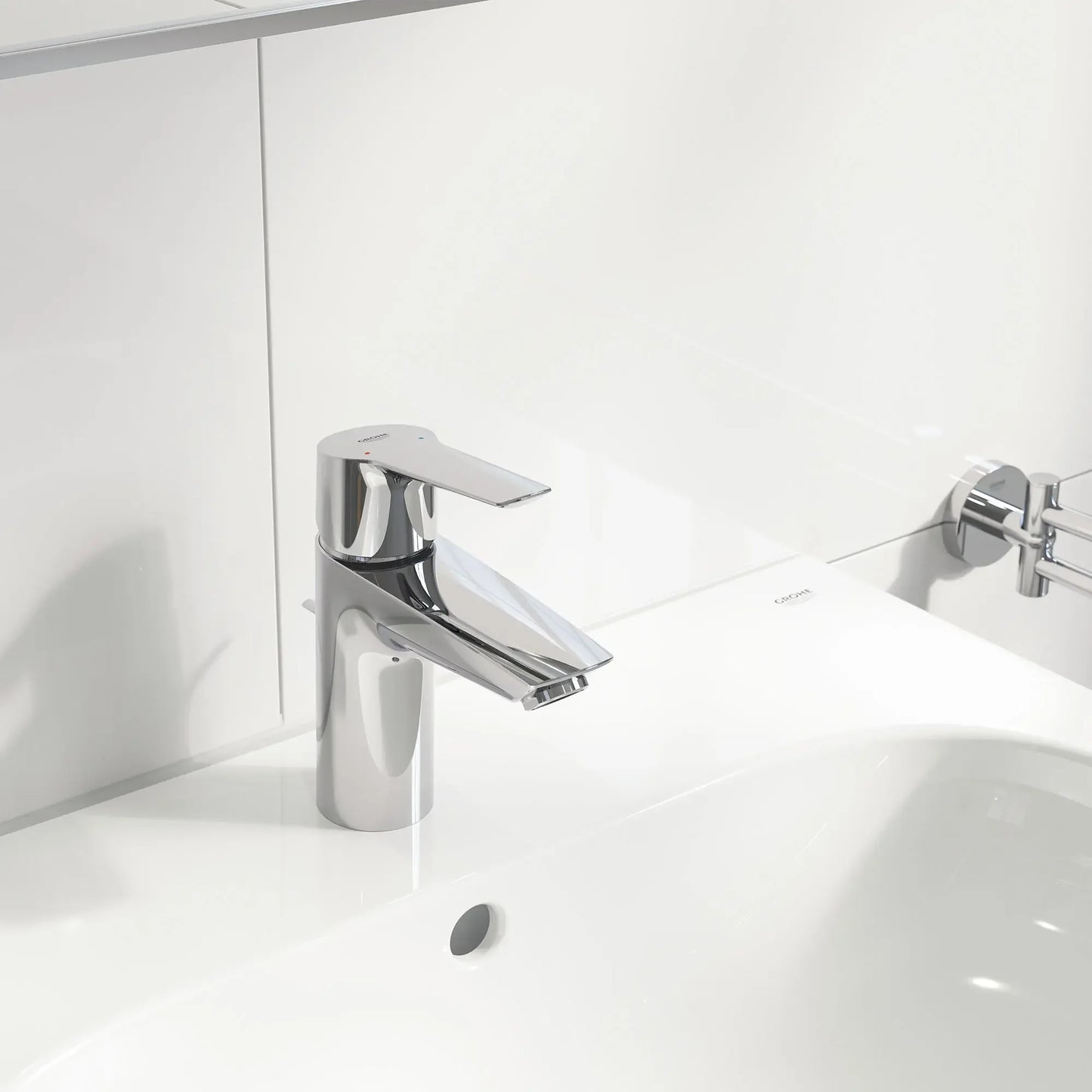 Grohe Eurosmart Single Hole Single-Handle S-Size Bathroom Faucet, 1.2 GPM Less Drain - 32643