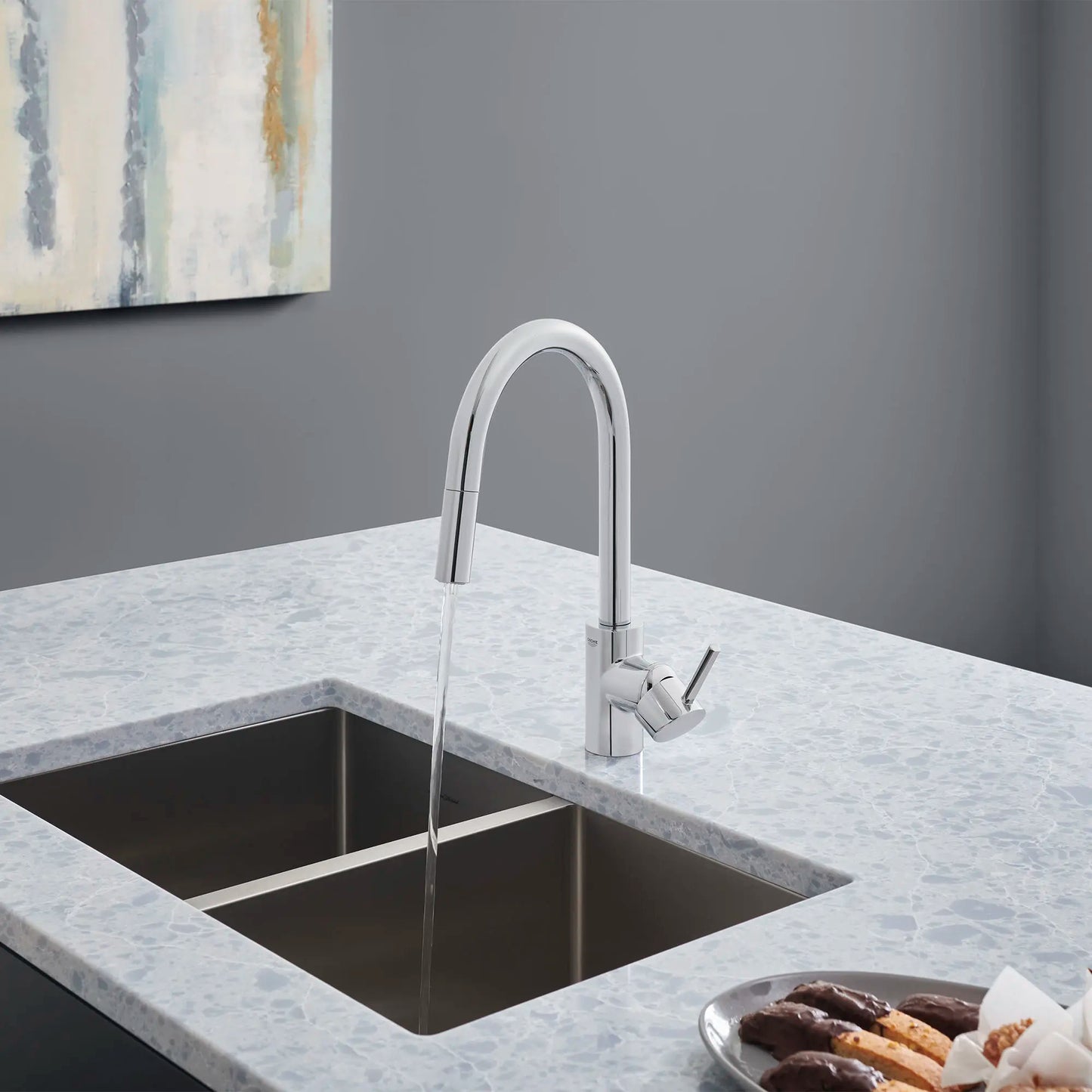 Grohe Concetto Single-Handle Pull Down Kitchen Faucet Dual Spray 1.75 GPM - 32665