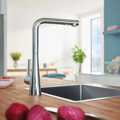 Grohe Zedra Single-Handle Pull-Out Kitchen Faucet Dual Spray (1.75 gpm) - 33893