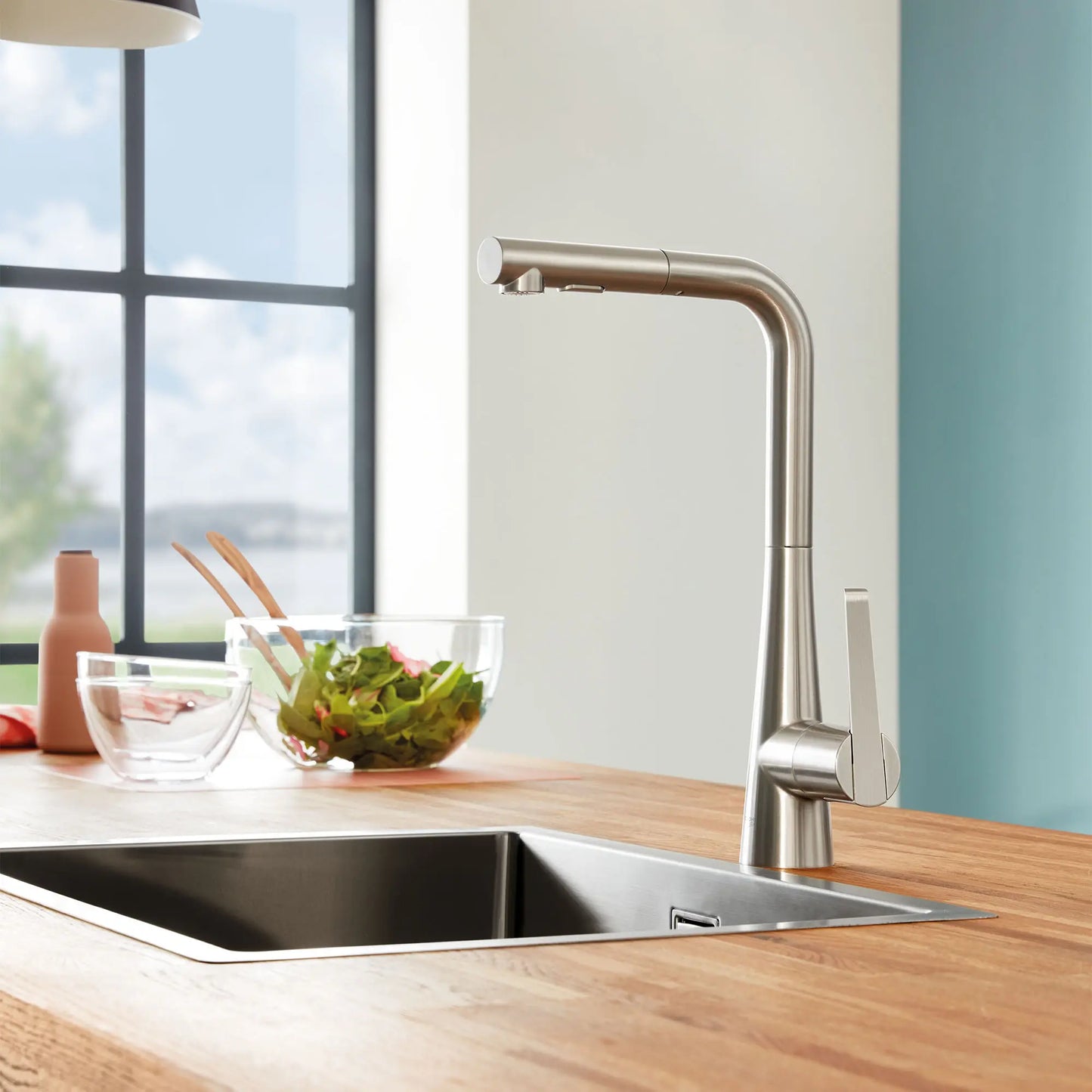 Grohe Zedra Single-Handle Pull-Out Kitchen Faucet Dual Spray (1.75 gpm) - 33893