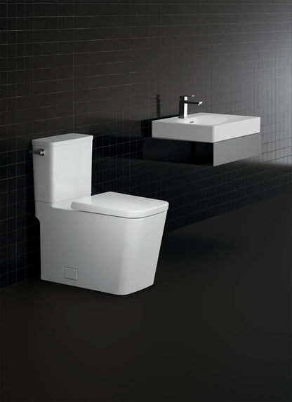 Grohe Eurocube 2-piece 4.8 Lpf (1.28 gpf) Right-Hand Trip Lever Right Height Elongated Toilet - 39662