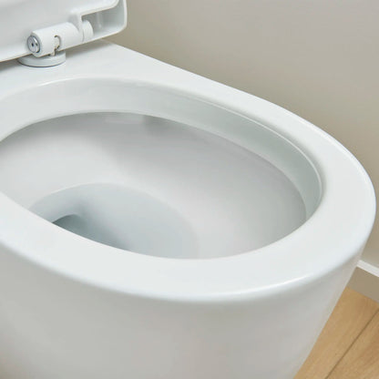 Grohe Essence Two-Piece Right Height Elongated Toilet With Seat 1.28 GPF, Left-Hand Trip Lever