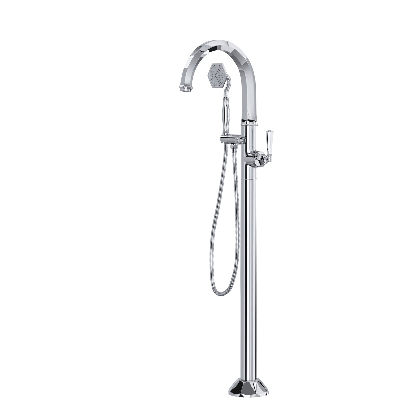 Rohl Palladian Single Hole Floor Mount Tub Filler Trim - TPN06HF1LM