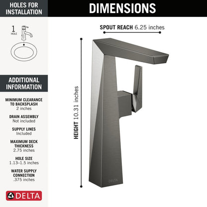 Delta Trillian Single Handle Vessel Bathroom Faucet - 743