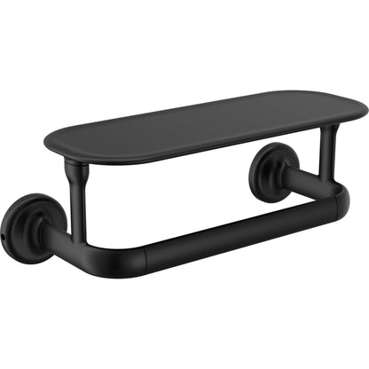 Delta 74508 Bonacci 8" Towel Bar with Shelf - Matte Black