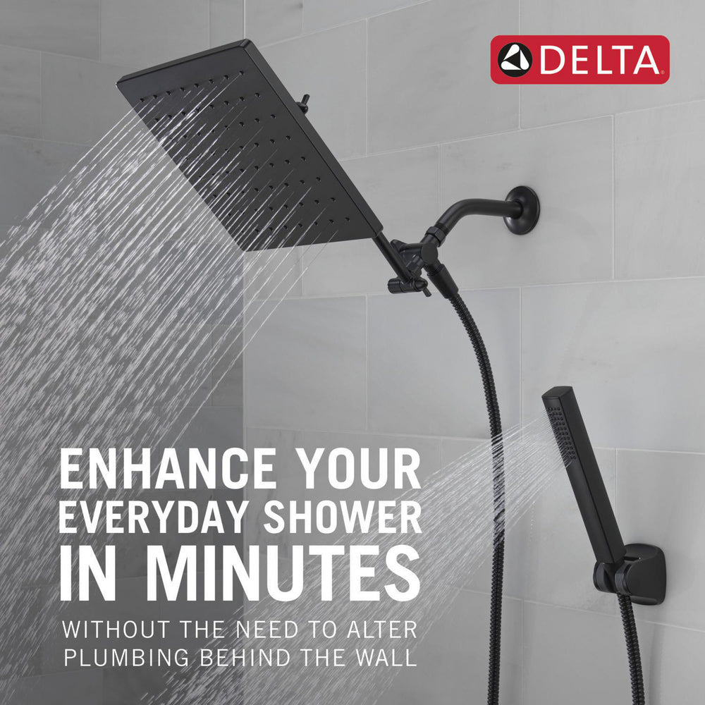 Delta Universal Showering 10 inch Raincan Shower Head & Hand Held Combo with Adjustable Extension Arm - 75527