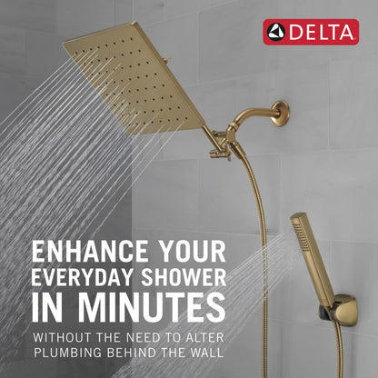Delta Universal Showering 10 inch Raincan Shower Head & Hand Held Combo with Adjustable Extension Arm - 75527