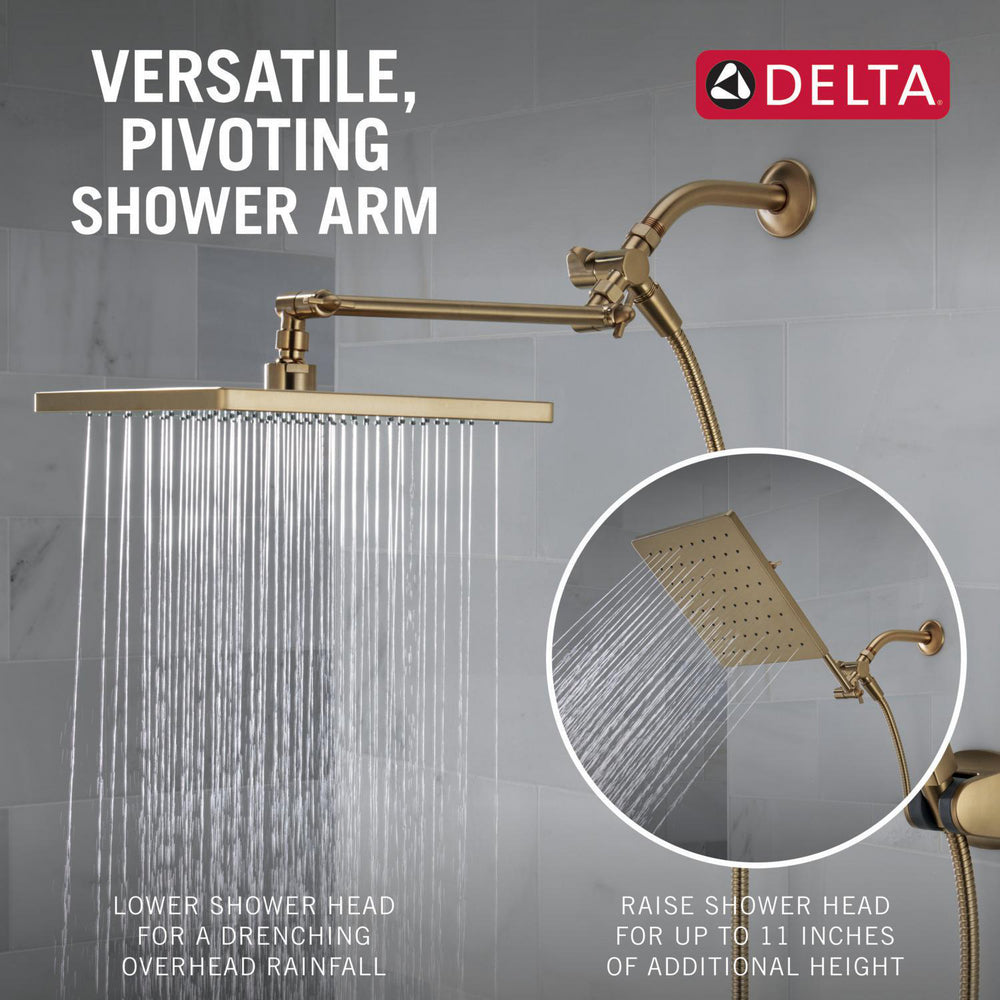 Delta Universal Showering 10 inch Raincan Shower Head & Hand Held Combo with Adjustable Extension Arm - 75527