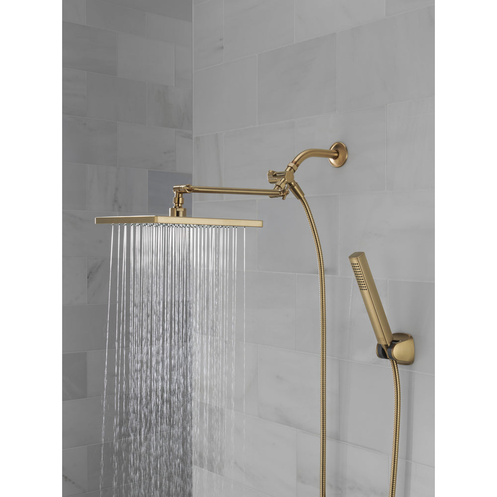 Delta Universal Showering 10 inch Raincan Shower Head & Hand Held Combo with Adjustable Extension Arm - 75527