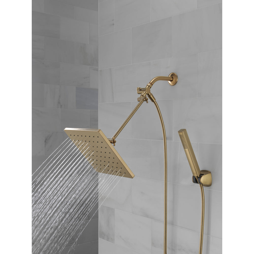 Delta Universal Showering 10 inch Raincan Shower Head & Hand Held Combo with Adjustable Extension Arm - 75527