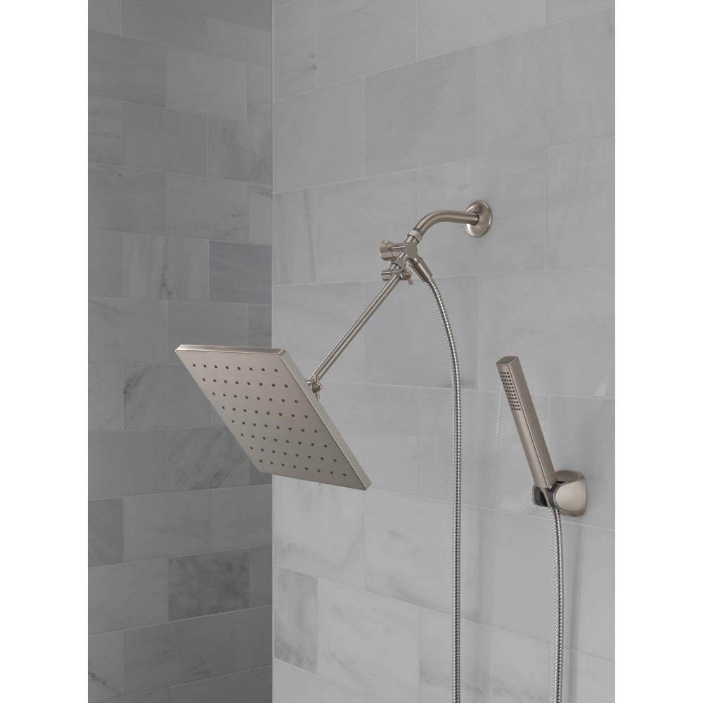 Delta Universal Showering 10 inch Raincan Shower Head & Hand Held Combo with Adjustable Extension Arm - 75527