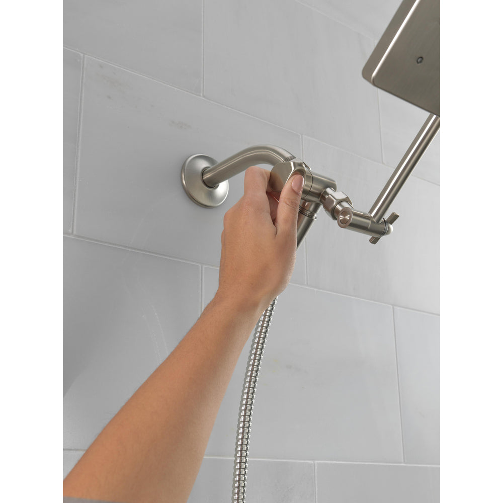 Delta Universal Showering 10 inch Raincan Shower Head & Hand Held Combo with Adjustable Extension Arm - 75527