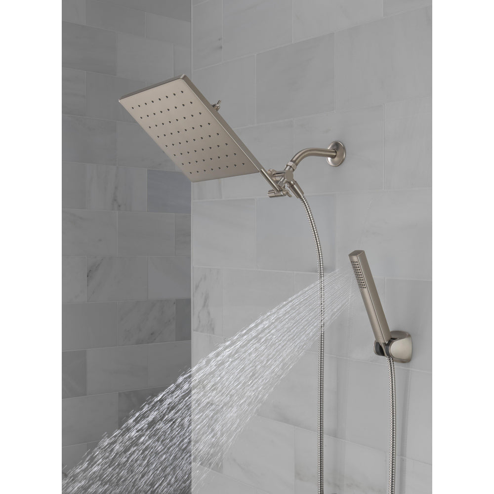 Delta Universal Showering 10 inch Raincan Shower Head & Hand Held Combo with Adjustable Extension Arm - 75527