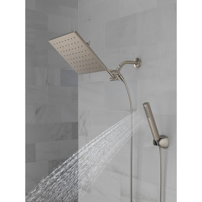Delta Universal Showering 10 inch Raincan Shower Head & Hand Held Combo with Adjustable Extension Arm - 75527