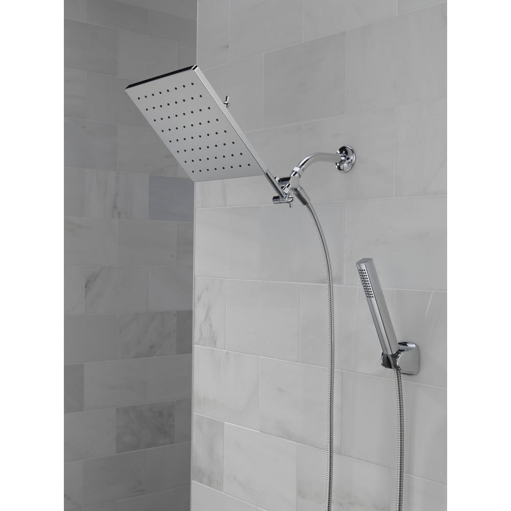 Delta Universal Showering 10 inch Raincan Shower Head & Hand Held Combo with Adjustable Extension Arm - 75527