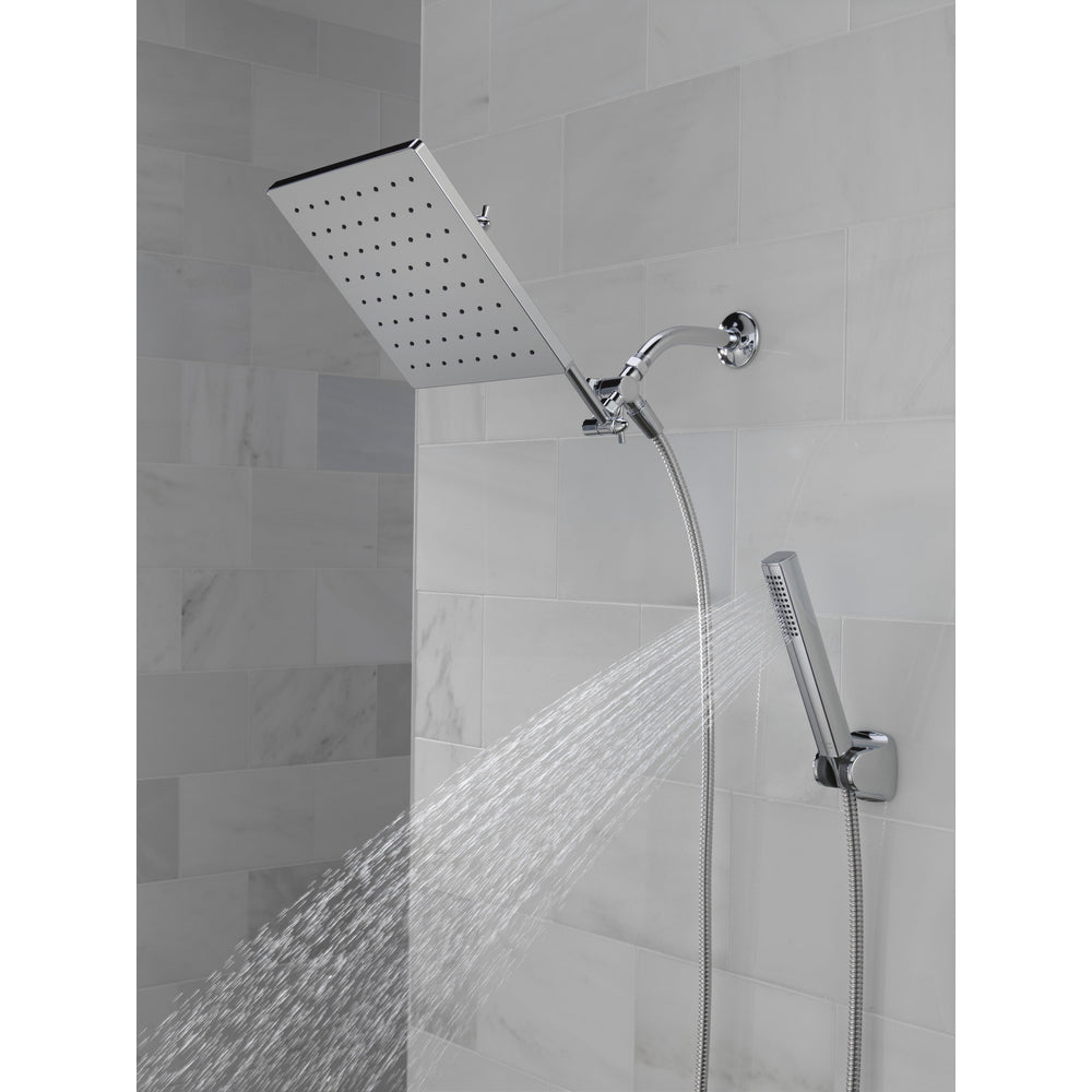 Delta Universal Showering 10 inch Raincan Shower Head & Hand Held Combo with Adjustable Extension Arm - 75527