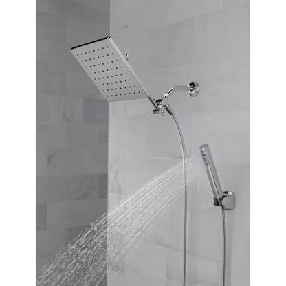 Delta Universal Showering 10 inch Raincan Shower Head & Hand Held Combo with Adjustable Extension Arm - 75527