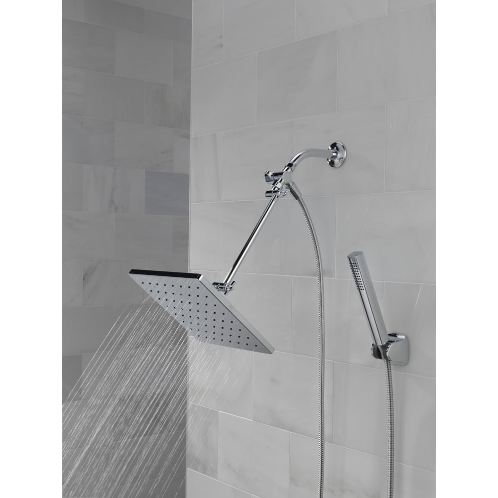Delta Universal Showering 10 inch Raincan Shower Head & Hand Held Combo with Adjustable Extension Arm - 75527