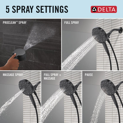 Delta 5-Setting In2ition 2-In-1 Shower Head with ProClean - 75548