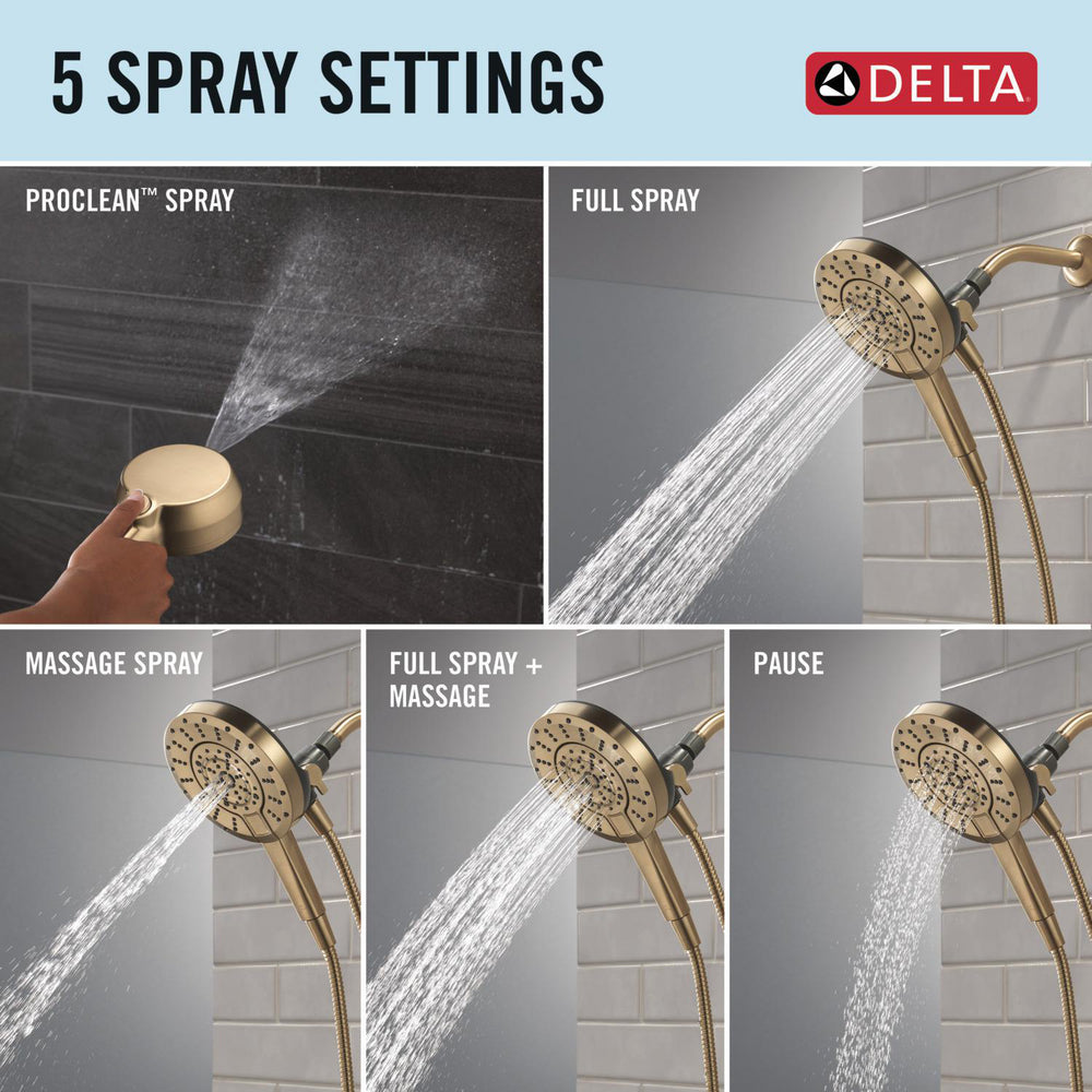 Delta 5-Setting In2ition 2-In-1 Shower Head with ProClean - 75548