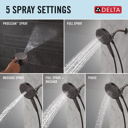 Delta 5-Setting In2ition 2-In-1 Shower Head with ProClean - 75548