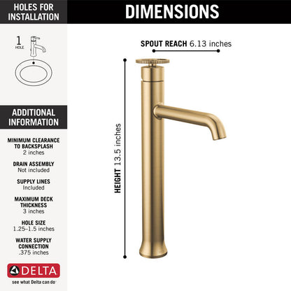 Delta Trinsic Single Handle Vessel Bathroom Faucet - 758