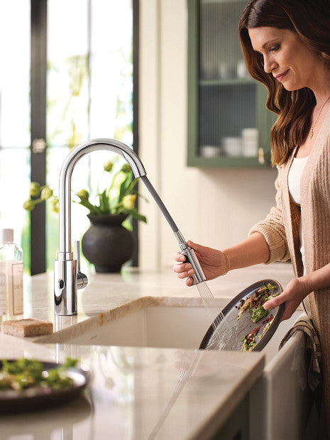 Moen Genta LX MotionSense Wave One-Handle High Arc Pulldown Kitchen Faucet