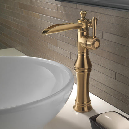 Delta Cassidy Single Handle Channel Vessel Bathroom Faucet - 798LF