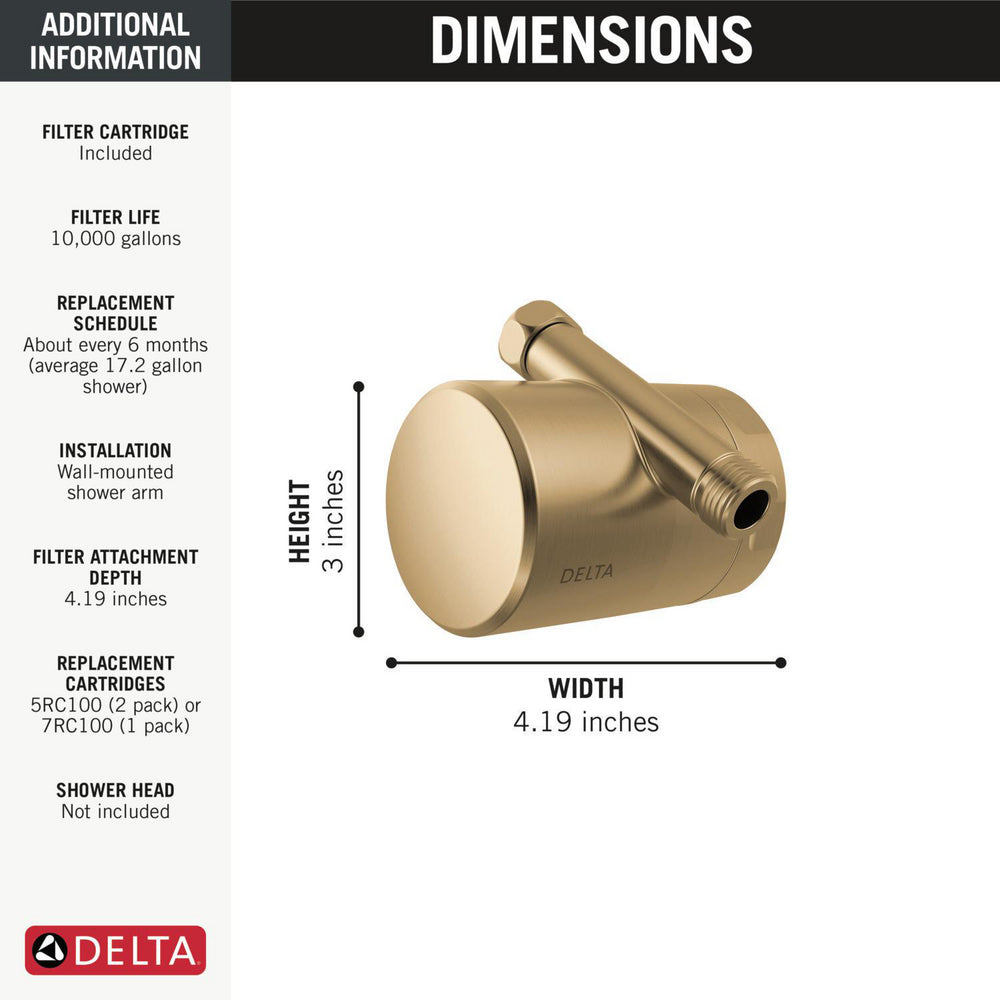 Delta Clarifi Standard Shower Filter Attachment - 7SF100