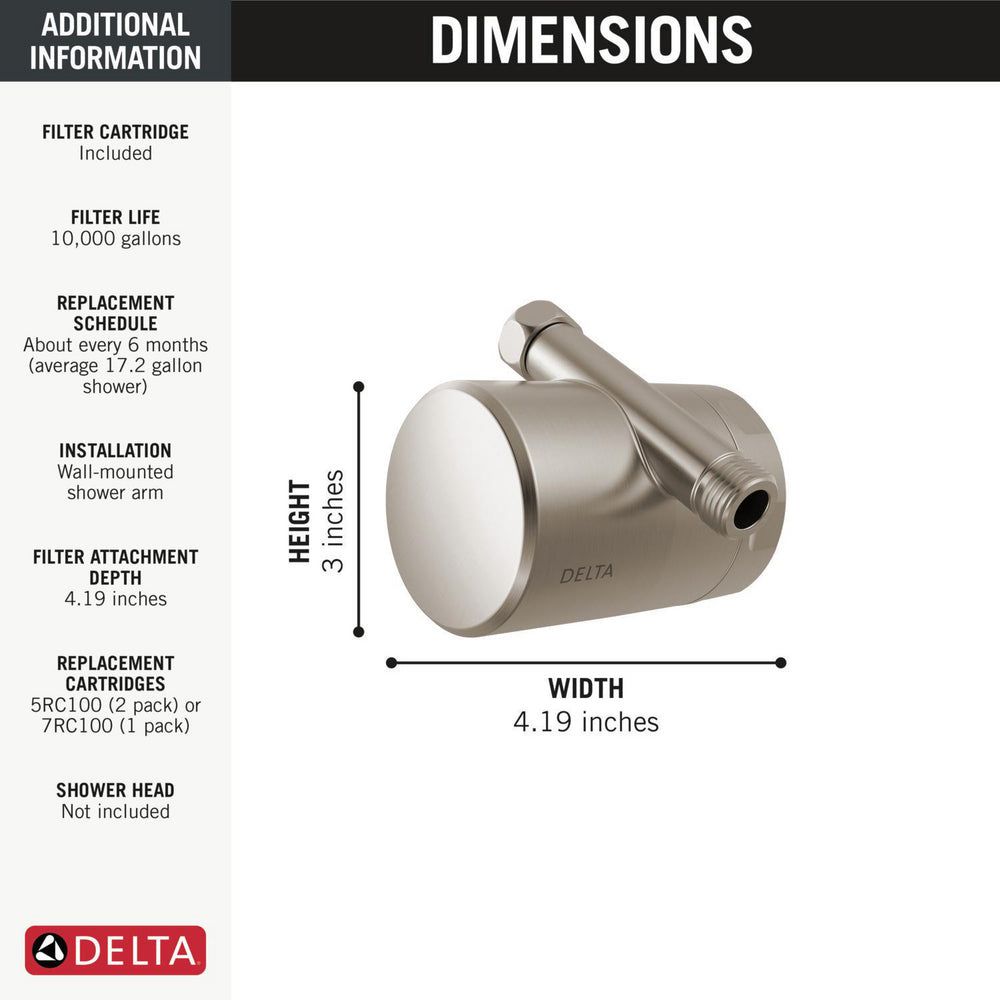 Delta Clarifi Standard Shower Filter Attachment - 7SF100