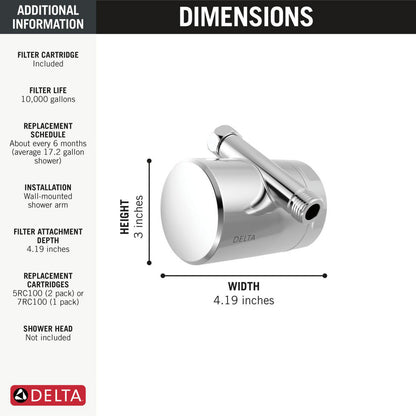 Delta Clarifi Standard Shower Filter Attachment - 7SF100