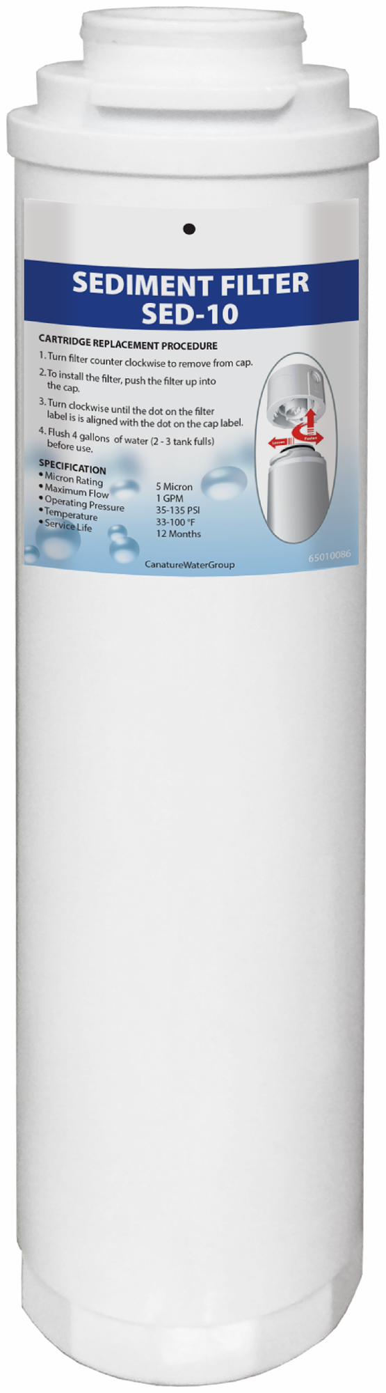 Sediment Filter Replacement Blue (for 475QC-3 only), 65010086