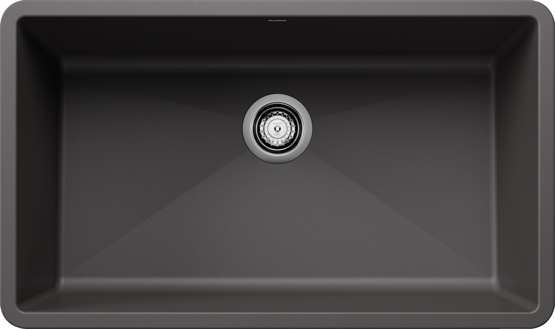 Blanco Precis U Super Single Undermount Kitchen Sink - Cinder