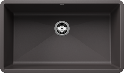 Blanco Precis U Super Single Undermount Kitchen Sink - Cinder