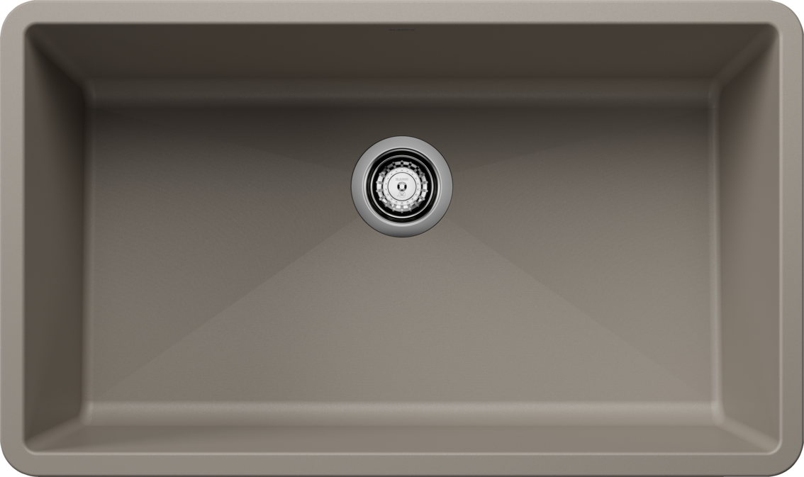 Blanco Precis U Super Single Undermount Kitchen Sink - Truffle