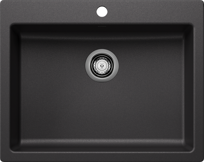 Blanco Precis 25 ADA Single Bowl Dual Mount Kitchen Sink - Anthracite