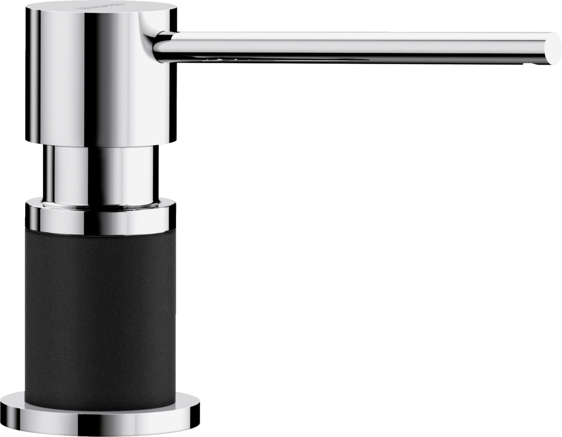 Blanco Lato Soap Dispenser - Chrome/Coal Black
