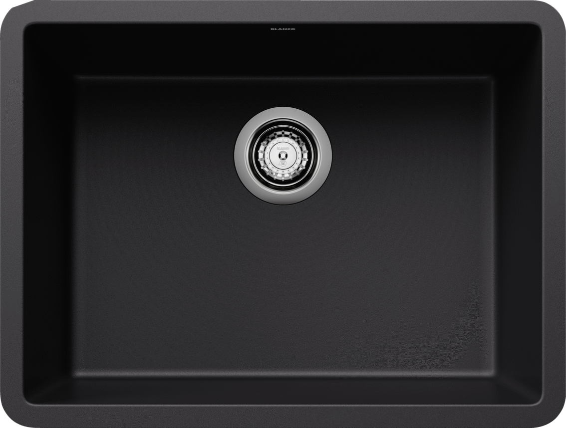Blanco Precis 24 Single Bowl Undermount Kitchen Sink - Coal Black
