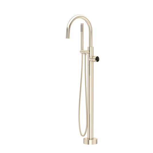 Rohl Eclissi Single Hole Floor Mount Tub Filler Trim With C-Spout - TEC06HF1IW