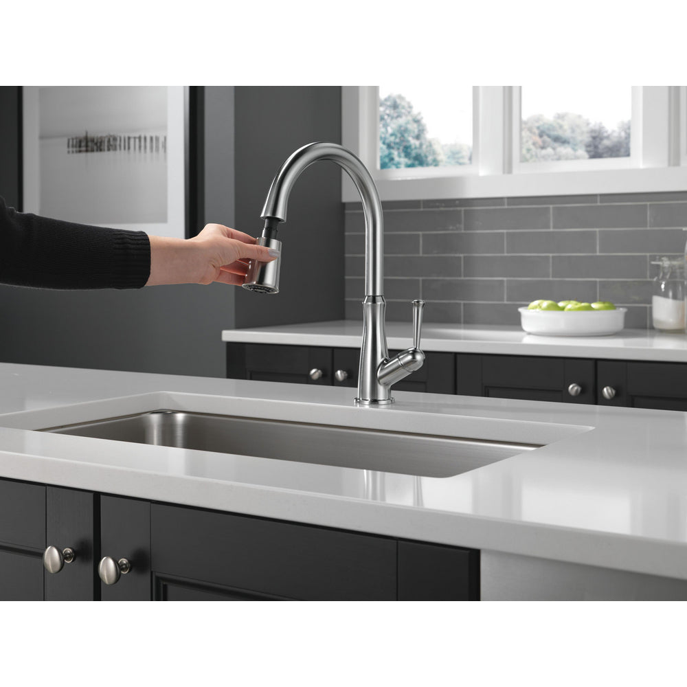 Delta Westville Single Handle Pull-Down Kitchen Faucet - 9110