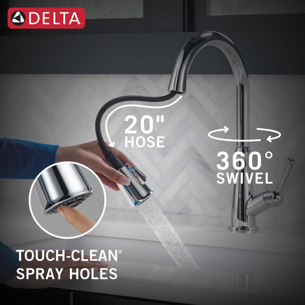 Delta Westville Single Handle Pull-Down Kitchen Faucet - 9110