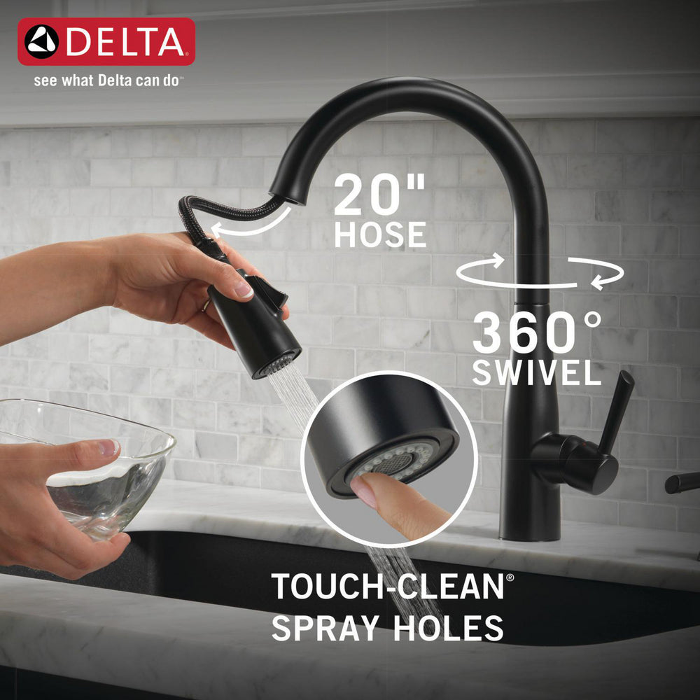 Delta Essa Single Handle Pull-Down Kitchen Faucet - 9113