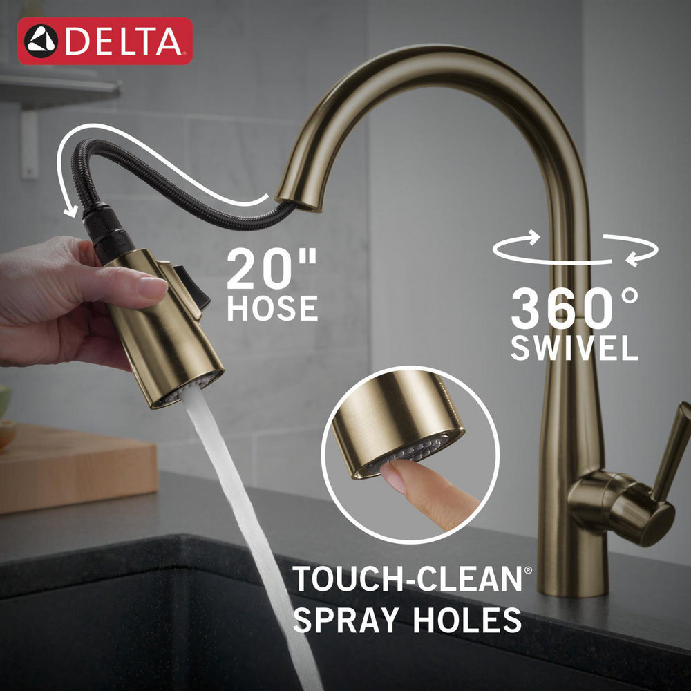 Delta Essa Single Handle Pull-Down Kitchen Faucet - 9113